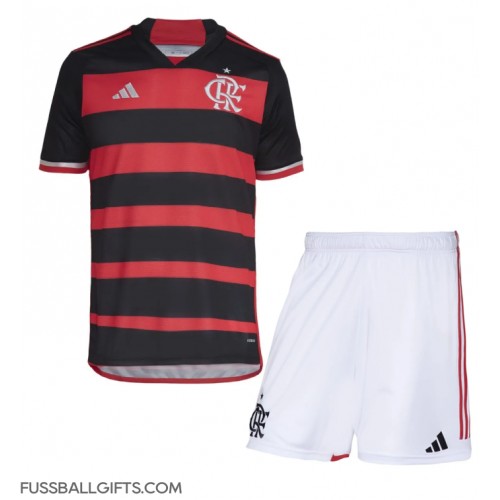 Flamengo Fußballbekleidung Heimtrikot Kinder 2024-25 Kurzarm (+ kurze hosen)